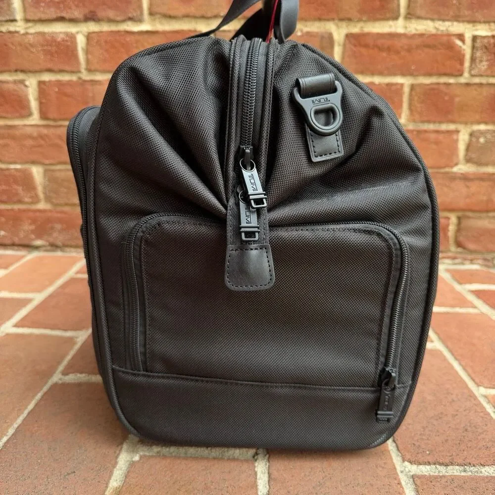 TUMI Framed Soft Duffel Travel Bag Black Carry On Weekender NEW